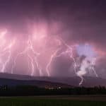 Lightning on horizon