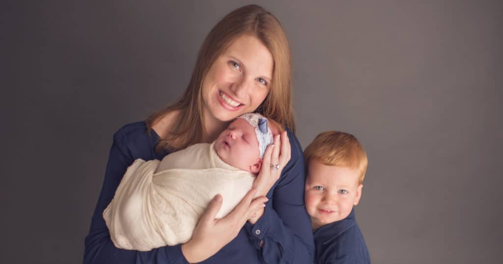 Postpartum Doula Rebecca and her kids