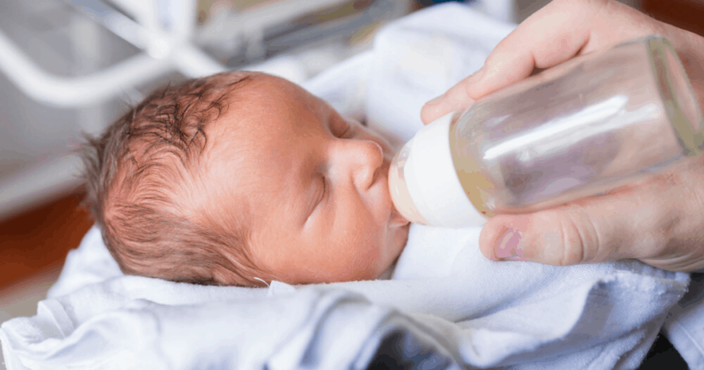 newborn and infant bottle-feeding in hospital after birth