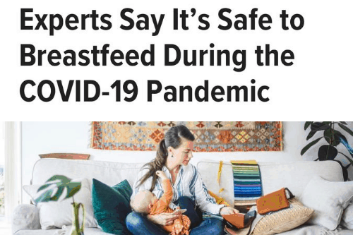 Experts Say It's Safte to Breastfeed During the Covid-19 Pandemic