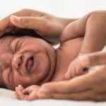 newborn crying with gas