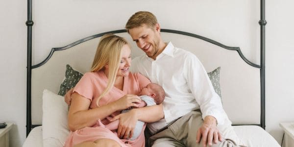 new parents at home with baby in Tampa FL