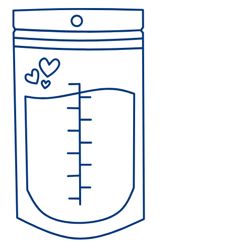 breastmilk storage bag icon