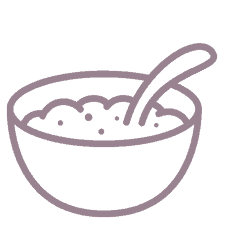 baby food bowl and spoon icon