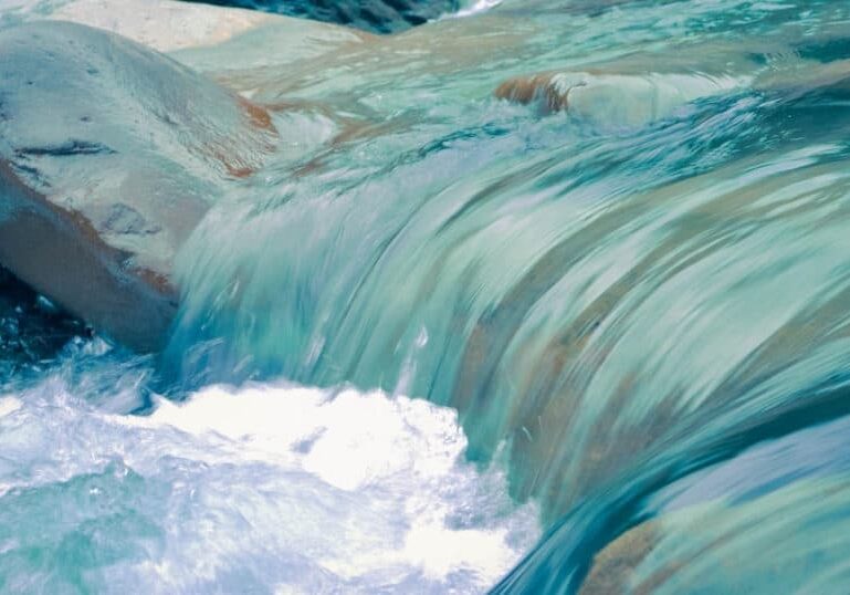 river flowing over rocks