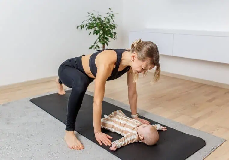 Mom and baby working out - Buddha Belly Doulas