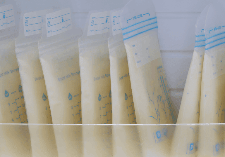 Breastmilk in freezer bags