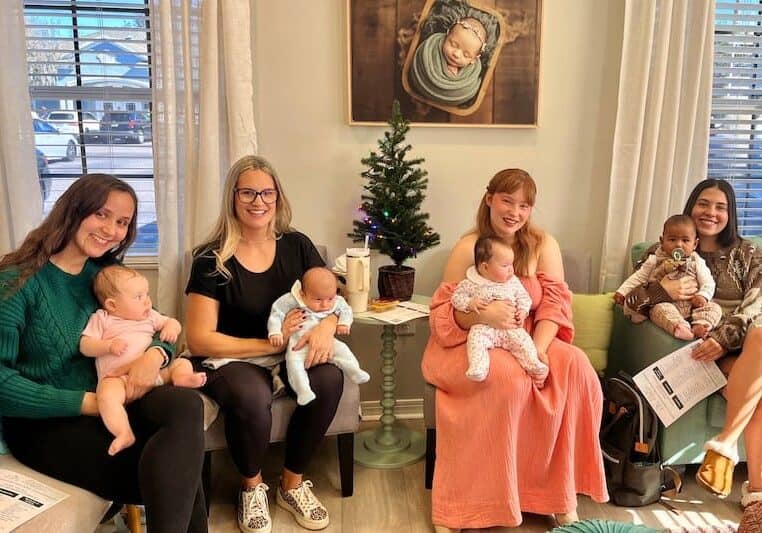 New moms at Tampa support group "Bumps & Babies" at Buddha Belly Doulas in Tampa, FL