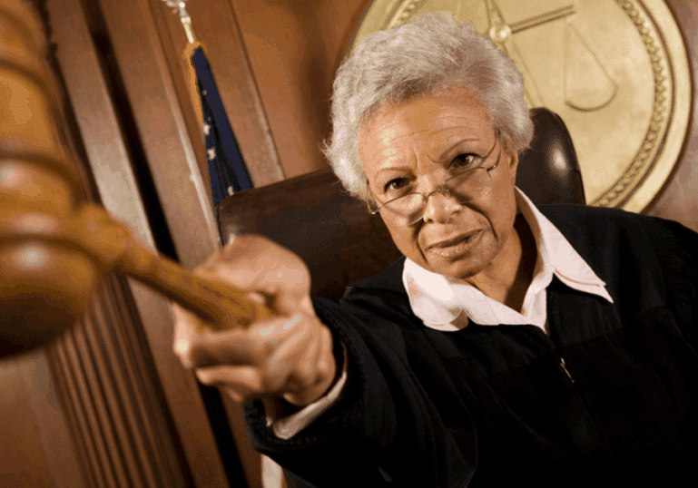 woman judge with gavel